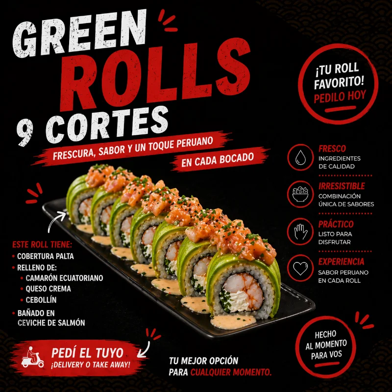 Green Rolls (9 Cortes)